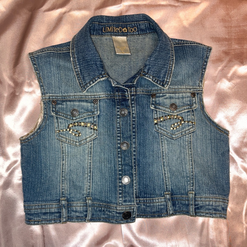 VINTAGE CROPPED DENIM VEST